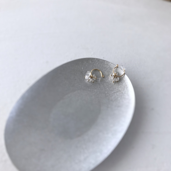 ハーキマーダイヤモンドのイヤリング / 14kgf 14枚目の画像