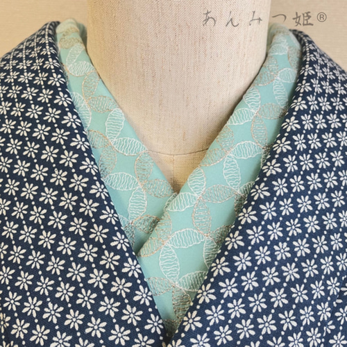 メメコ 半衿ジレ 柄 半衿 東レ シルジェリー ひとしお 日本製 おしゃれ 柄 通年 ねこ