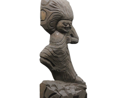 【在庫有】 テーマ作品「希望」（蔵王権現 円空仏 zg5013）仏像 着色 16cm 彫刻・オブジェ