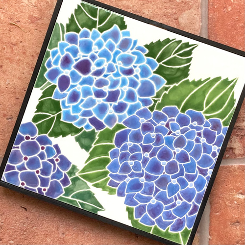 かおるアートタイル 紫陽花 ディフューザー・アロマポット