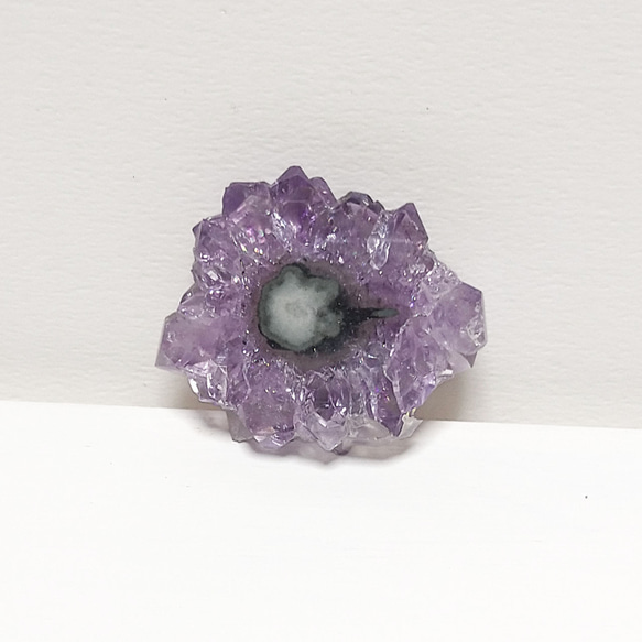 小ぶりなフラワーアメジスト 紫水晶 鍾乳石 スタラクタイト スライス クラスター 鉱物 原石 鉱石 天然石 02006 7枚目の画像