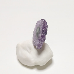 小ぶりなフラワーアメジスト 紫水晶 鍾乳石 スタラクタイト スライス クラスター 鉱物 原石 鉱石 天然石 02006 11枚目の画像