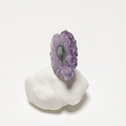 小ぶりなフラワーアメジスト 紫水晶 鍾乳石 スタラクタイト スライス クラスター 鉱物 原石 鉱石 天然石 02006 10枚目の画像