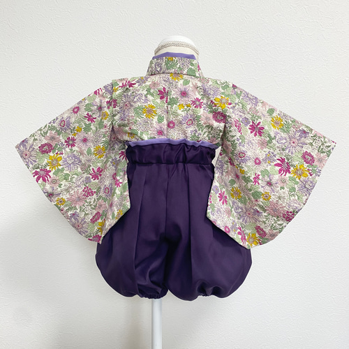 新着入荷の通販 受注生産✨送料無料】ベビー・キッズ袴＊花柄ラベンダー× 古代紫 その他