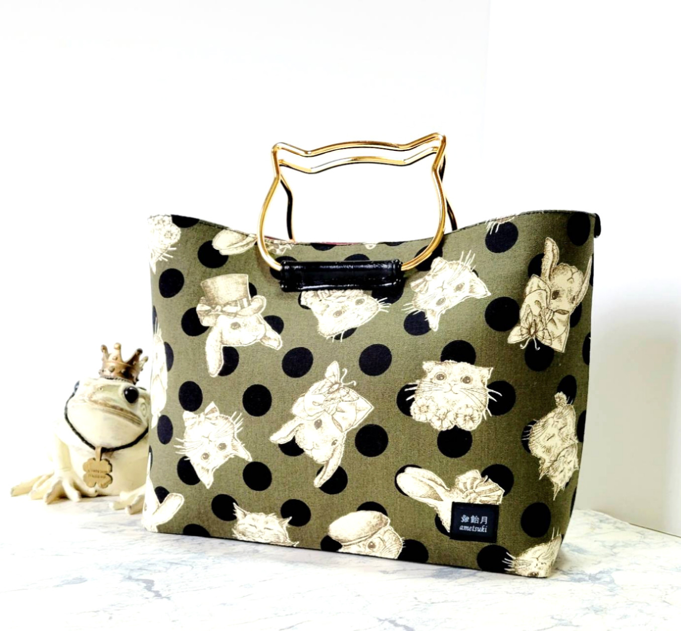 ネコリングの ２Wayファスナーバッグ(ジョリーフルール)