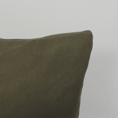 クッションカバー 45×45cm ALBARTON ミリタリーツイル モスグリーン  