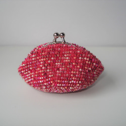 Beaded Purse --Pink Mix Ⅱ-- (Petite) 内布：Poppy's Patchwork 1枚目の画像