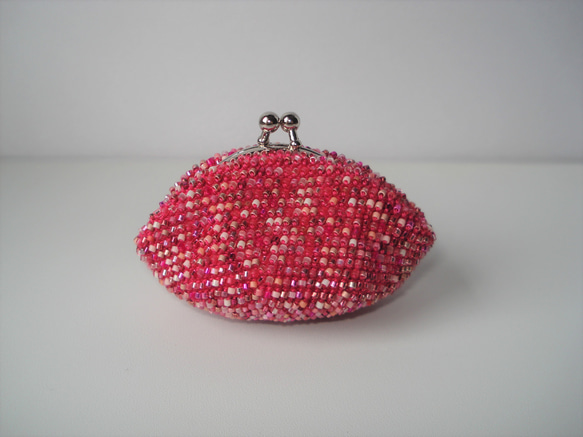 Beaded Purse --Pink Mix Ⅱ-- (Petite) 内布：Poppy's Patchwork 1枚目の画像