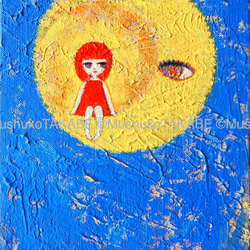 [the moon ] #絵画 #原画 #アート 3枚目の画像