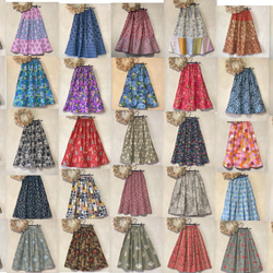夏を楽しむ思いっきり華やかなスカート「Robin Pickensさんの美しいレインボーカラー」moda生地 13枚目の画像