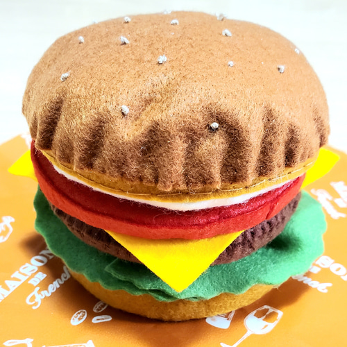 リアルなフェルトままごと ハンバーガー&ナゲット&コカ・コーラセット