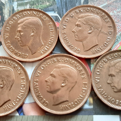 1942~1946年 5個 ジョージVI王 ファージング (farthing