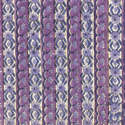 【50cm單位】紫色海軍藍條紋印度手工塊印花布料棉質 第2張的照片