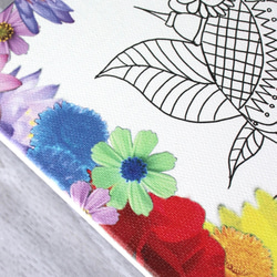 【F0サイズ】白ガネーシャ様　キャンバスアートパネル　キャンバスボード　ボタニカル　花柄　アジアンインテリア 4枚目の画像