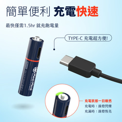 Meet Mind USB C 可充電式鋰電池 AAA/4號(4入一卡 附1對4充電線) 第5張的照片