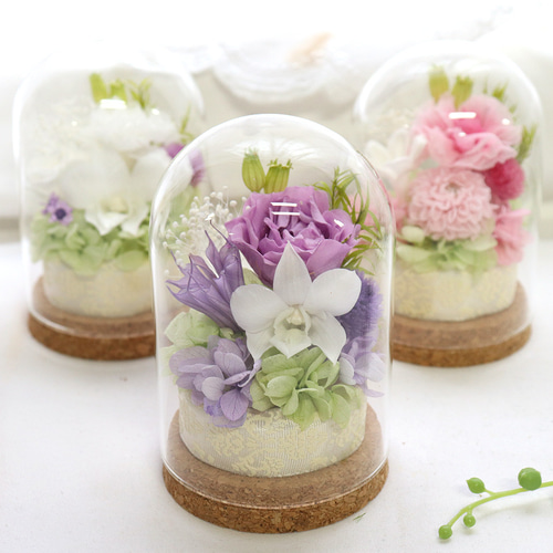 喪中見舞い 仏花 ガラスドーム お悔やみ 初盆 お供え 線香 セット