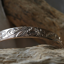 手彫り Rose Silver Bangle【バングル】茅ヶ崎ジュエリー13 1枚目の画像