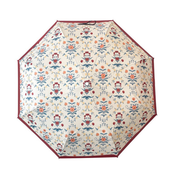 晴雨兼用傘 自動開閉傘 日差し対策 日傘 雨傘  紫外線対策 花柄 カラー 傘袋付き 2枚目の画像