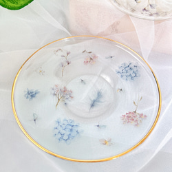 ふんわり紫陽花のガラスティーセット 3枚目の画像