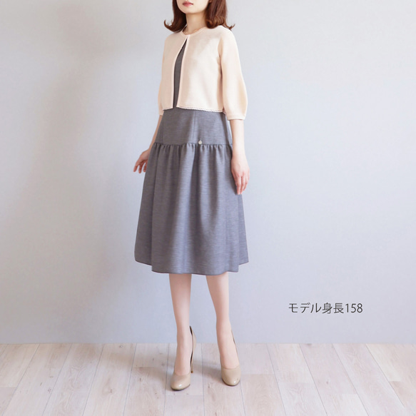 [針對夏季曬傷和降溫措施] 整件衣服日本紙 3/4 袖短上衣 [粉紅·米色] 第3張的照片