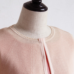 [針對夏季曬傷和降溫措施] 整件衣服日本紙 3/4 袖短上衣 [粉紅·米色] 第13張的照片