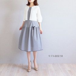 [針對夏季曬傷和降溫措施] 整件衣服日本紙 3/4 袖短上衣 [粉紅·米色] 第5張的照片