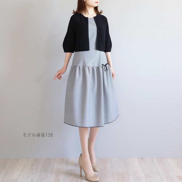 【夏季郊遊的最佳選擇】Whole Garment 日本紙 3/4 袖波列羅短上衣 [黑色] 第2張的照片