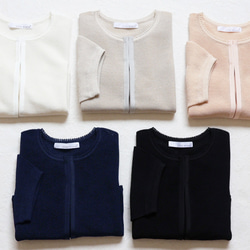 【夏季郊遊的最佳選擇】Whole Garment 日本紙 3/4 袖波列羅短上衣 [黑色] 第15張的照片