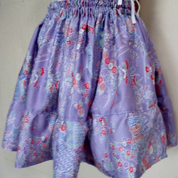 ７２２８　花柄の着物で作ったミニスカート　＃送料無料 7枚目の画像
