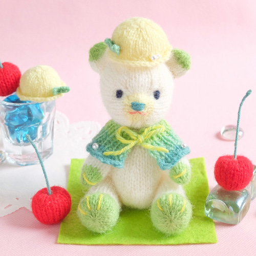 ソフトクリームくんの編みぐるみキーホルダー◎ ソフトクリームくんの編みぐるみキーホルダー◎