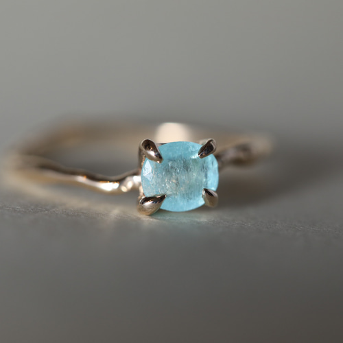 11号】一点物〈one-off〉K10◇パライバトルマリン 0.53ct eh 指輪 10金 