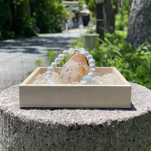 浄化・バランス・守護 | 水晶×ハウライト× じんこうブレスレット 浄化・バランス・守護 | 水晶×ハウライト× じんこうブレスレット