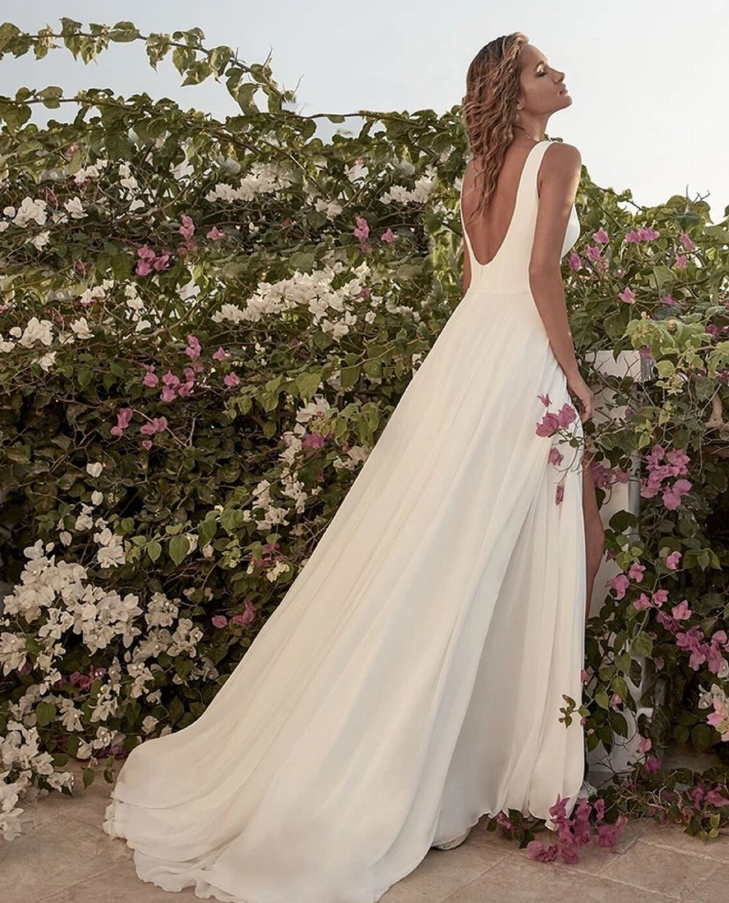 値引きする パーティードレスふんわりシフォン フロントスリット