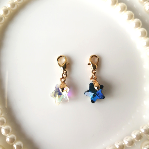 キラキラとアルファベットのマスクチャーム4個セットハンドメイド