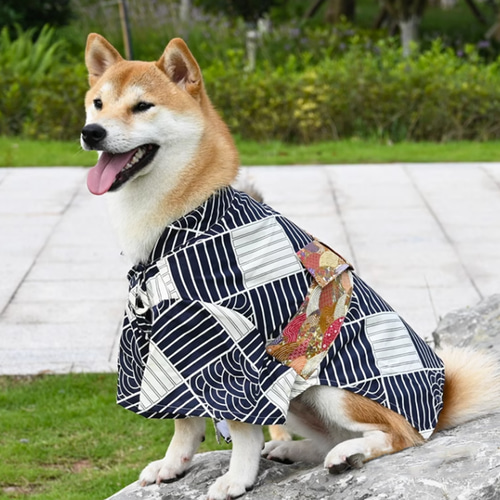 犬服 犬浴衣 祭り雰囲気満々 和服 ペット浴衣 柴犬 超綺麗 4種類