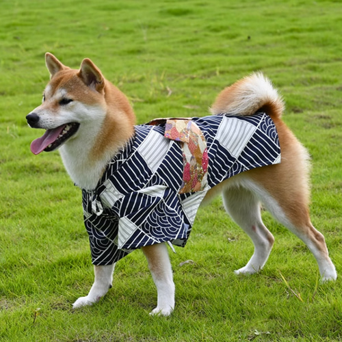 犬服 犬浴衣 祭り雰囲気満々 和服 ペット浴衣 柴犬 超綺麗 4種類