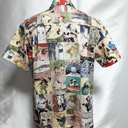 CHIGRACCI「 ニャロハシャツ 」猫柄アロハシャツ 　浮世絵モンスターキャット柄　レディースサイズ 6枚目の画像