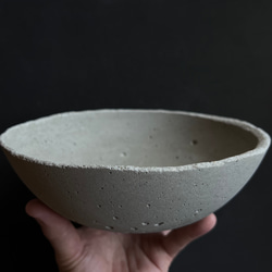 ■直径19.4cm モルタル ボウル ■ ディスプレイ 器 皿 インテリア 什器 オブジェ セメント コンクリート 2枚目の画像
