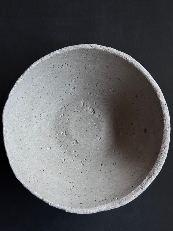 ■直径19.4cm モルタル ボウル ■ ディスプレイ 器 皿 インテリア 什器 オブジェ セメント コンクリート 4枚目の画像