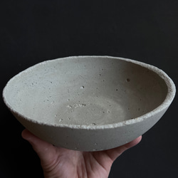 ■直径19.4cm モルタル ボウル ■ ディスプレイ 器 皿 インテリア 什器 オブジェ セメント コンクリート 3枚目の画像