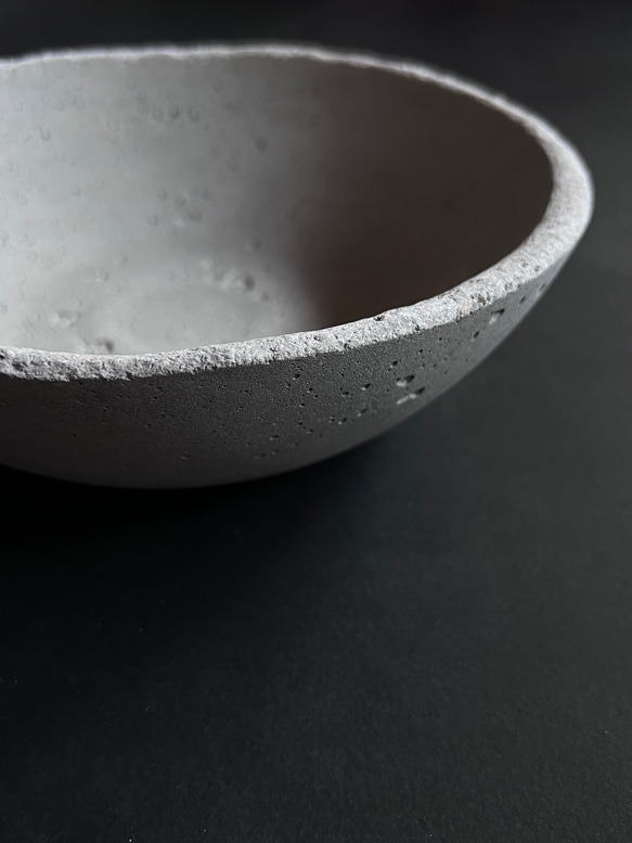 ■直径19.4cm モルタル ボウル ■ ディスプレイ 器 皿 インテリア 什器 オブジェ セメント コンクリート 9枚目の画像