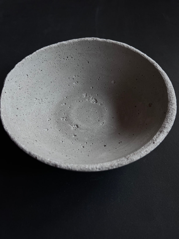 ■直径19.4cm モルタル ボウル ■ ディスプレイ 器 皿 インテリア 什器 オブジェ セメント コンクリート 5枚目の画像
