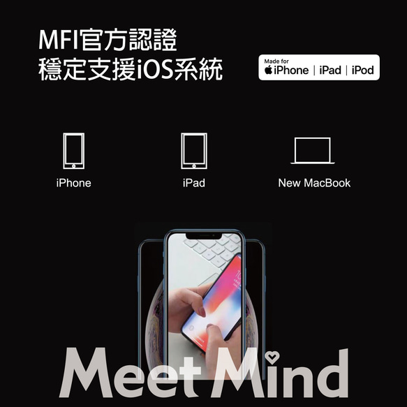 Meet Mind Apple Type-C to Lightning MFi 強化漁網編織線1.2M 第18張的照片