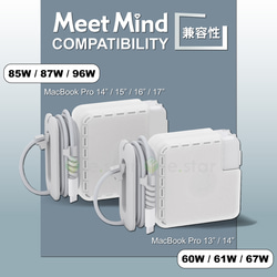 Meet Mind for MacBook オリジナルアダプターケーブル収納ケース 60W/61W/67W/85W/87W/96 3枚目の画像