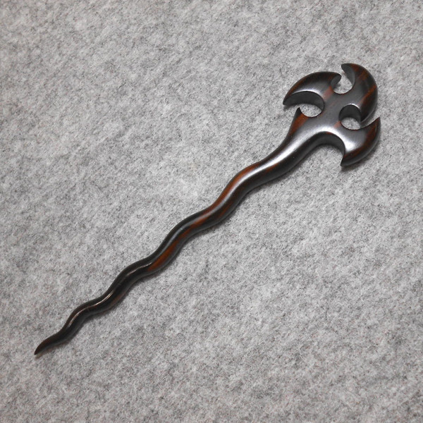 木のかんざし　くねくねタイプ