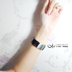 用寶石寵愛媽咪-『全館5折』-至5/31止頂級 黑髮晶 Apple Watch 智慧手錶 寶石 錶帶 第5張的照片