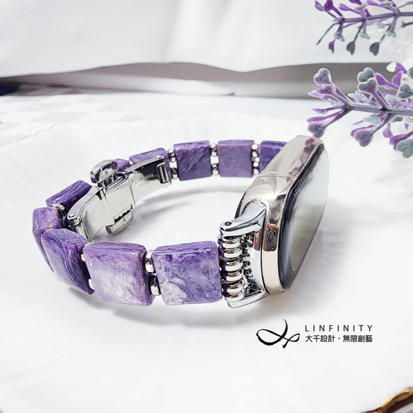 パープルドラゴンクリスタル Android スマートウォッチ Apple