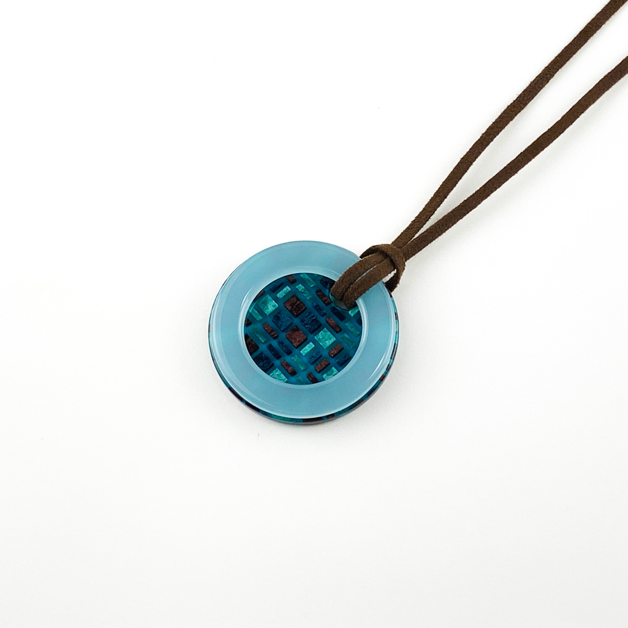 Pendant Glass Holder ペンダントグラスホルダー ＜ダブルサークル＞(CK3 boston blue)