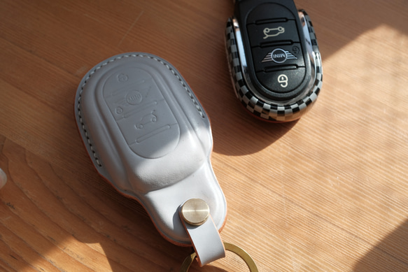 【寓吉】MINI Cooper R56 R59 R55 JCW F56 鑰匙皮套 窄版 第5張的照片