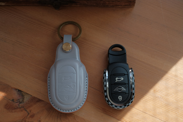 【寓吉】MINI Cooper R56 R59 R55 JCW F56 鑰匙皮套 窄版 第1張的照片